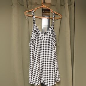 Torrid Women's tank, black and white check, size 0(L)